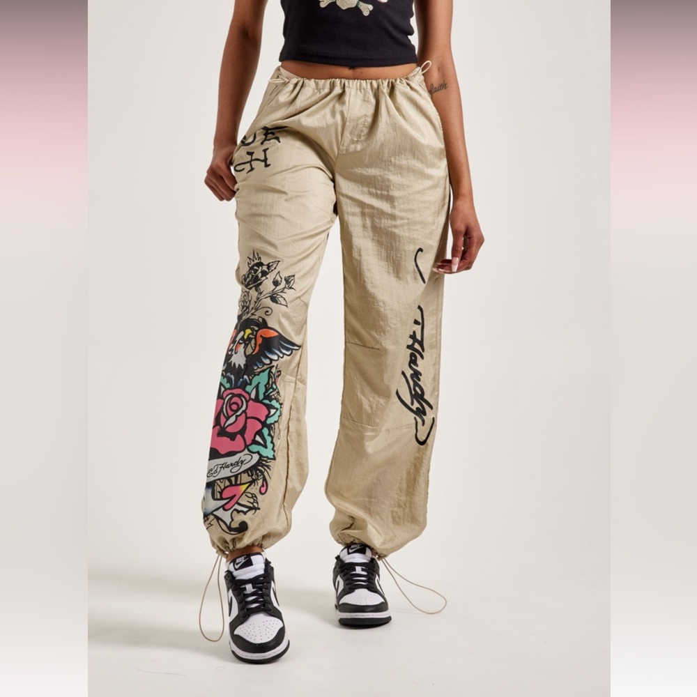 Ed hardy ladies eagle anchor nylon pants